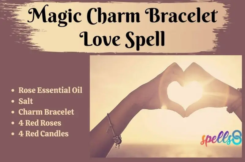 Pulsera Magic Charm Love Spell (y baño de rosas)