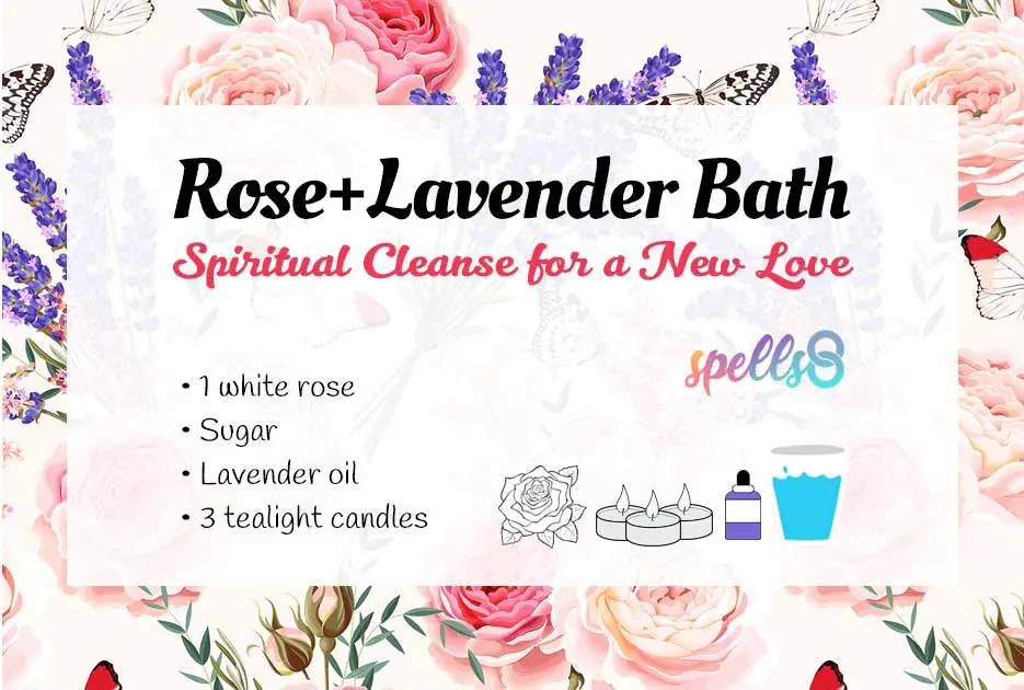 Baño de rosas y lavanda para encontrar un nuevo amor